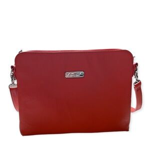 Grace Adele Faux Leather Tote Orange